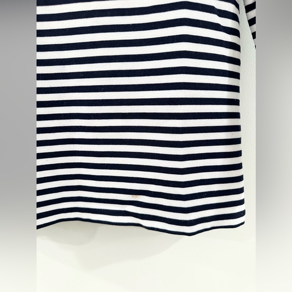 Draper James Stripe Ponte Long Sleeve Tee Blue Red Size XS - Picture 7 of 9